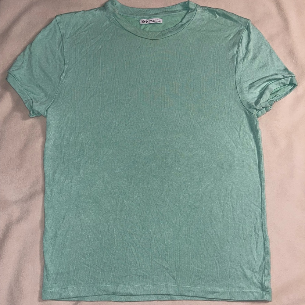 Zara Mint Green Short Sleeveâ Tee